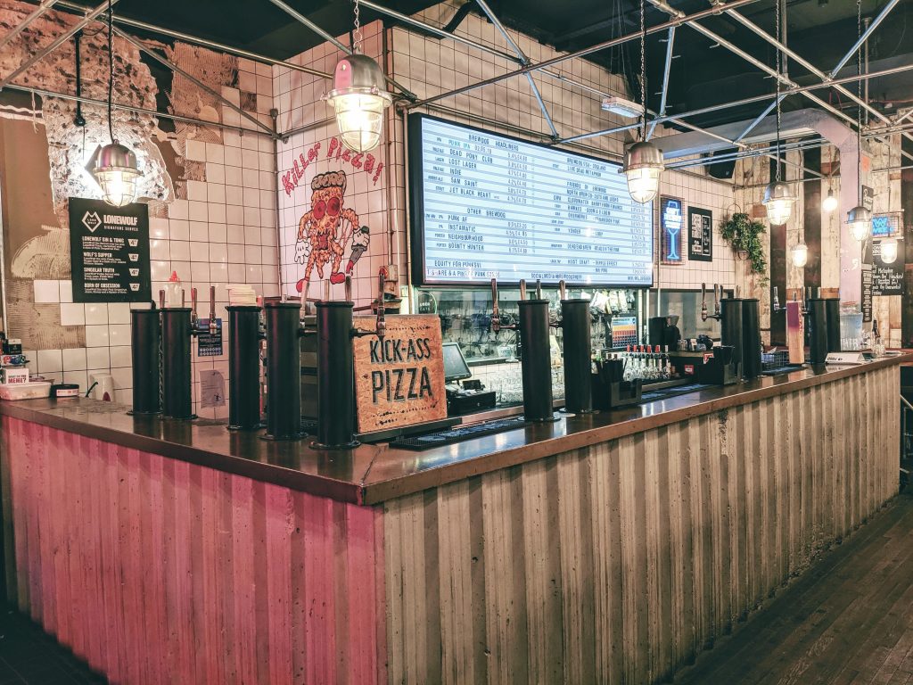 brewdog sheffiled bar pizza rustic design